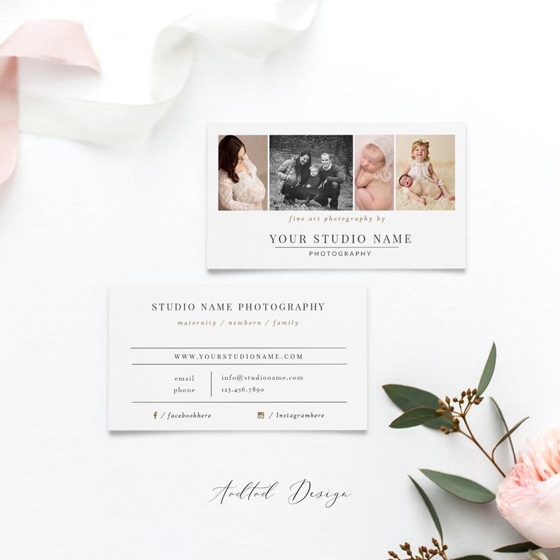 Photography Business Card Template, Photoshop Template, Photo Business Card Template, Photo Marketing Template, PSD #BC2-PSD