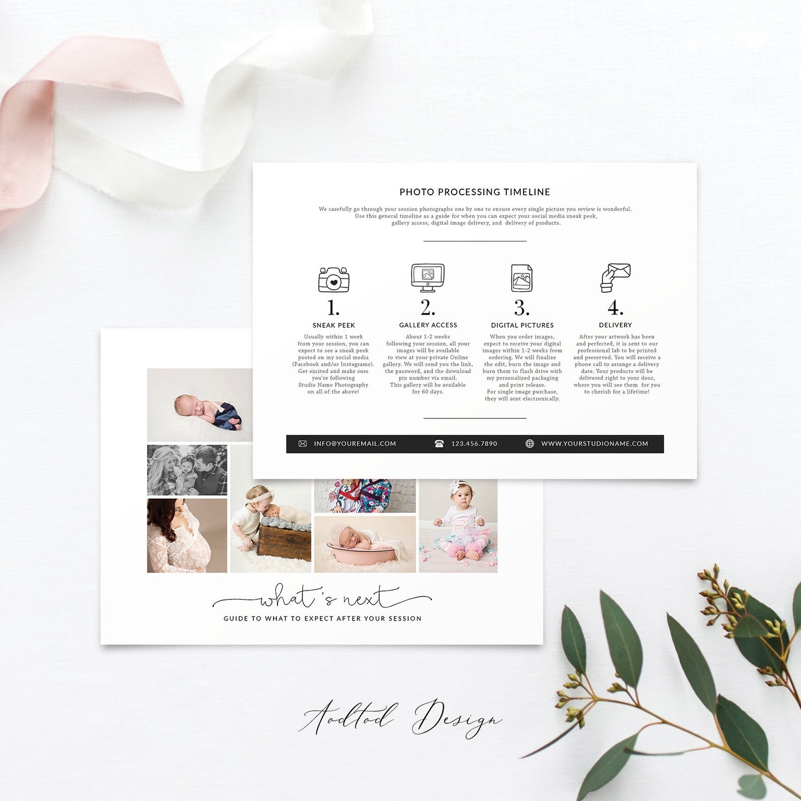 What's Next Card Template, What’s Next After the Session Card Template -Photoshop, PSD, Instant Download #Y20-M5-PSD