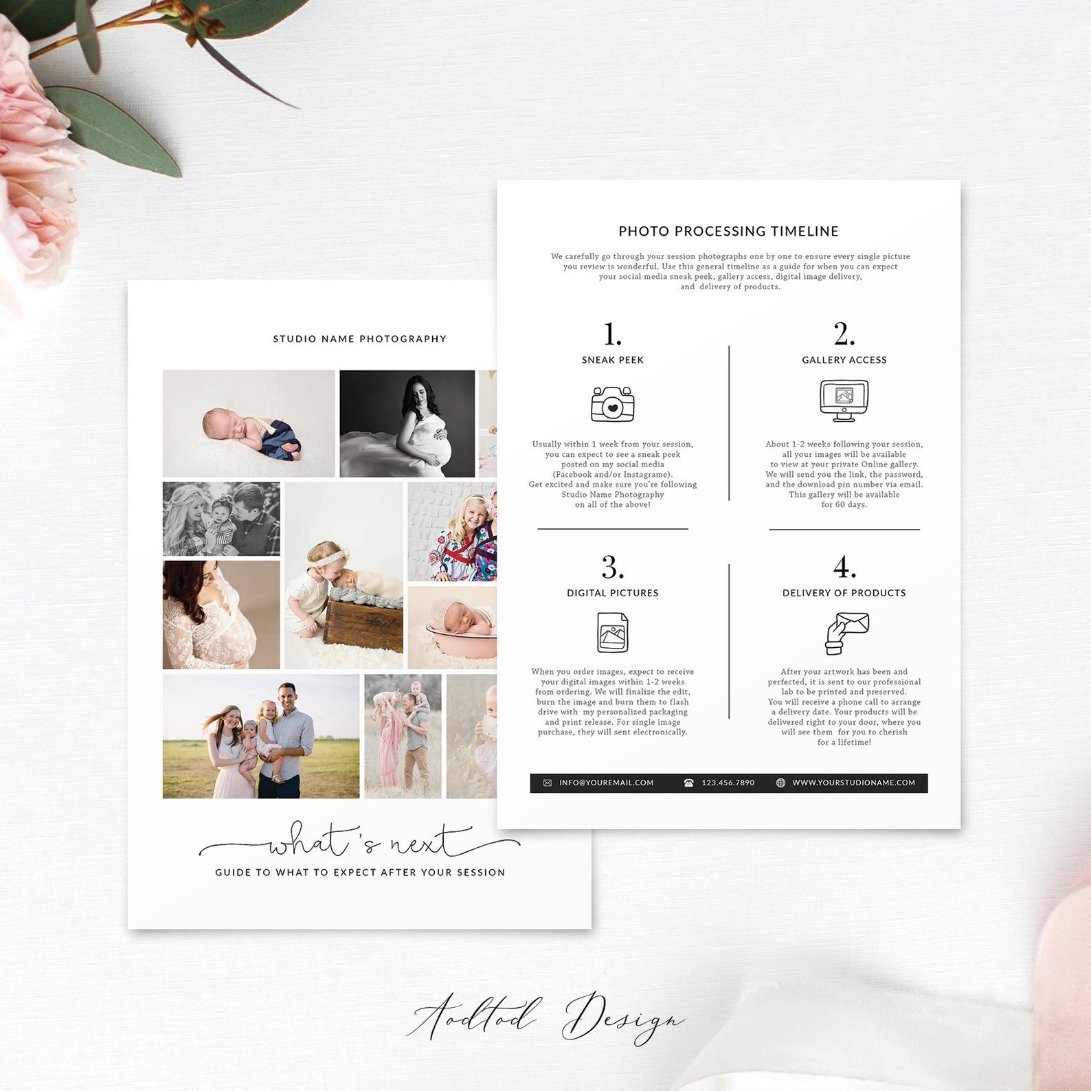 What's Next Card Template, What’s Next After the Session Card Template -Photoshop, PSD, Instant Download #Y20-M6-PSD