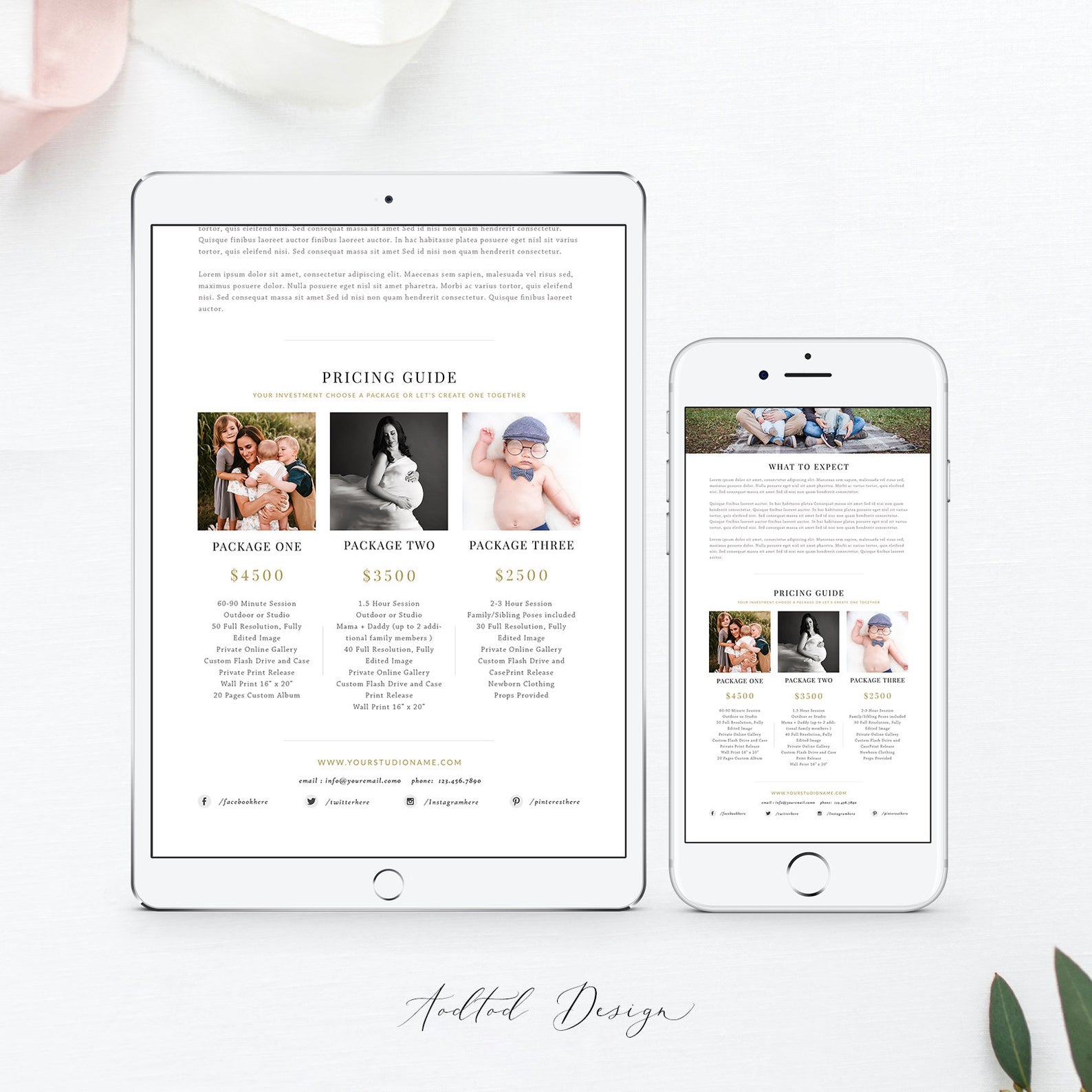 Family Photography Email Template, Family Guide Template, Family Pricing Guide, Marketing, Photoshop, PSD Instant Download #Y20-M9-PSD