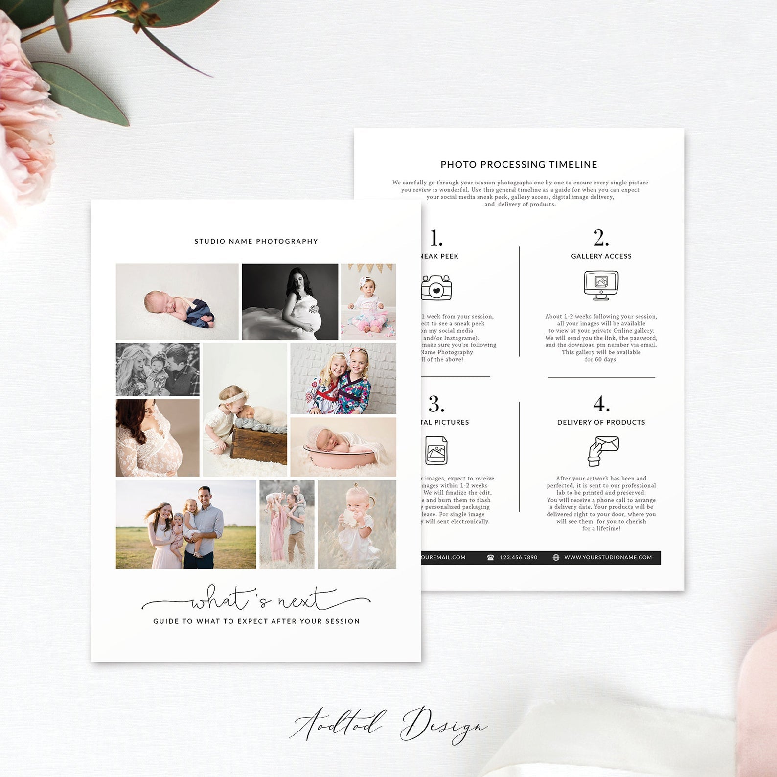 What's Next Card Template, What’s Next After the Session Card Template -Photoshop, PSD, Instant Download #Y20-M6-PSD