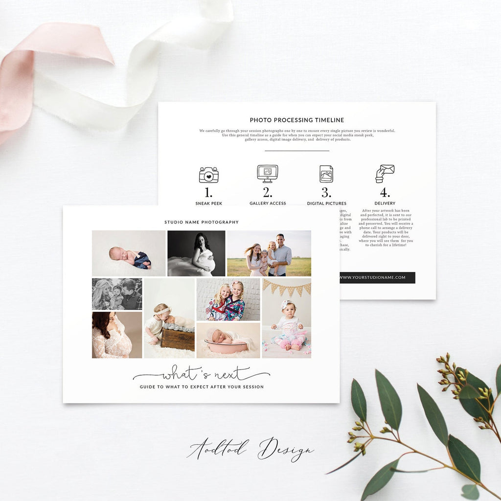 What's Next Card Template, What’s Next After the Session Card Template -Photoshop, PSD, Instant Download #Y20-M5-PSD