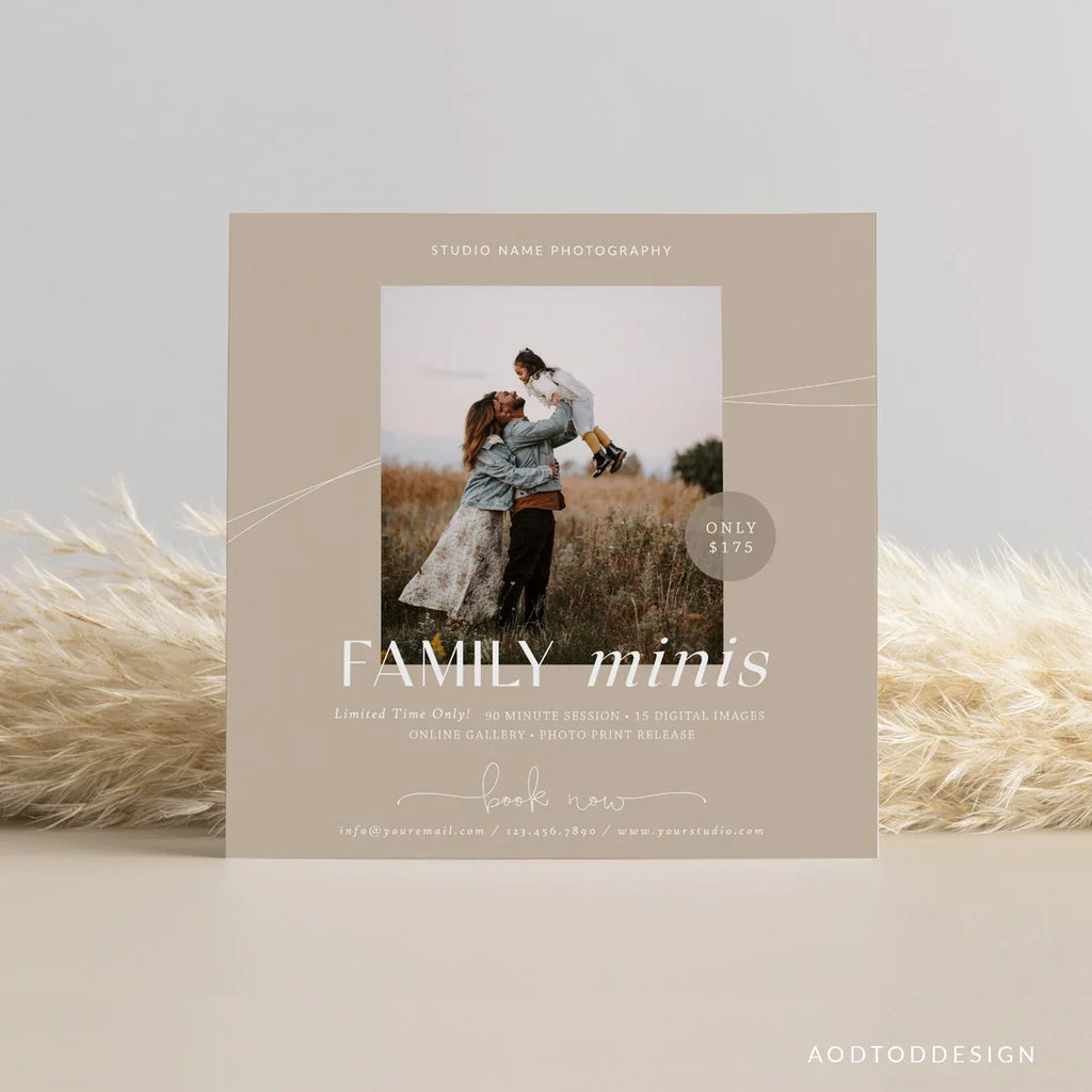 Family Mini Session Template, Marketing Template, Sweet Dream, Family, Marketing, Photography, Photoshop, PSD DIY #Y23-MB1-PSD