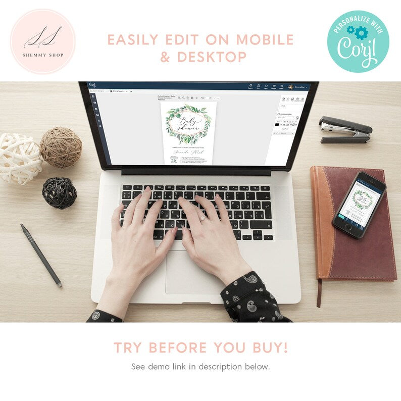 Online Evergreen Forest Save the Date Invitation Template, Photo Save The Date Invitation, Save Our Date Printable, PDF JPEG PNG #Y22-SD4