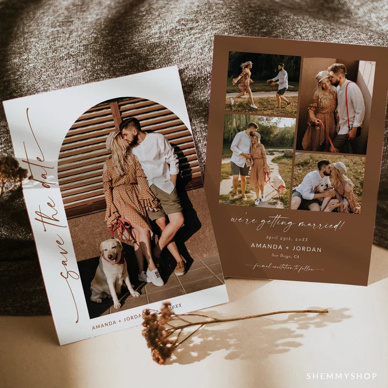 Online Save the Date Invitation Template, Photo Save The Date Invitation Template, Save Our Dat Invitation Printable, PDF JPEG PNG #Y22-SD9