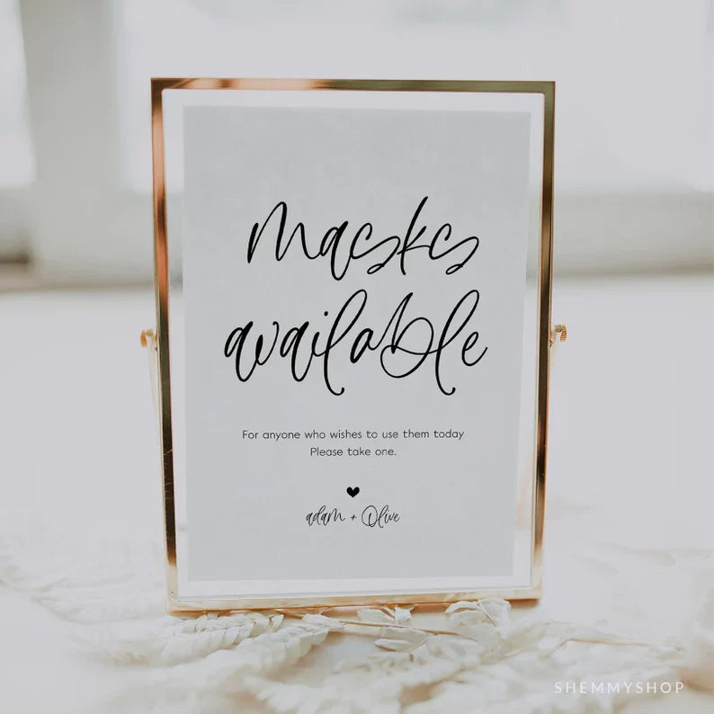Online Wedding Signs Bundle Template, Minimalist Wedding Sign Bundle, Reception Sign Bundle PDF JPEG PNG #Y22-WS31-SET