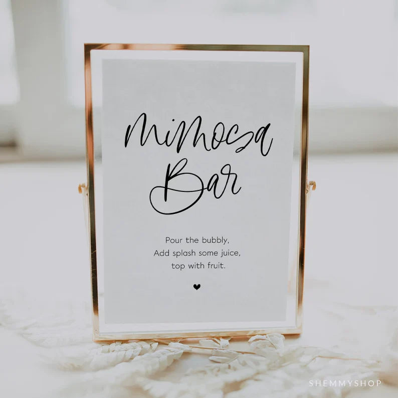 Online Wedding Signs Bundle Template, Minimalist Wedding Sign Bundle, Reception Sign Bundle PDF JPEG PNG #Y22-WS31-SET