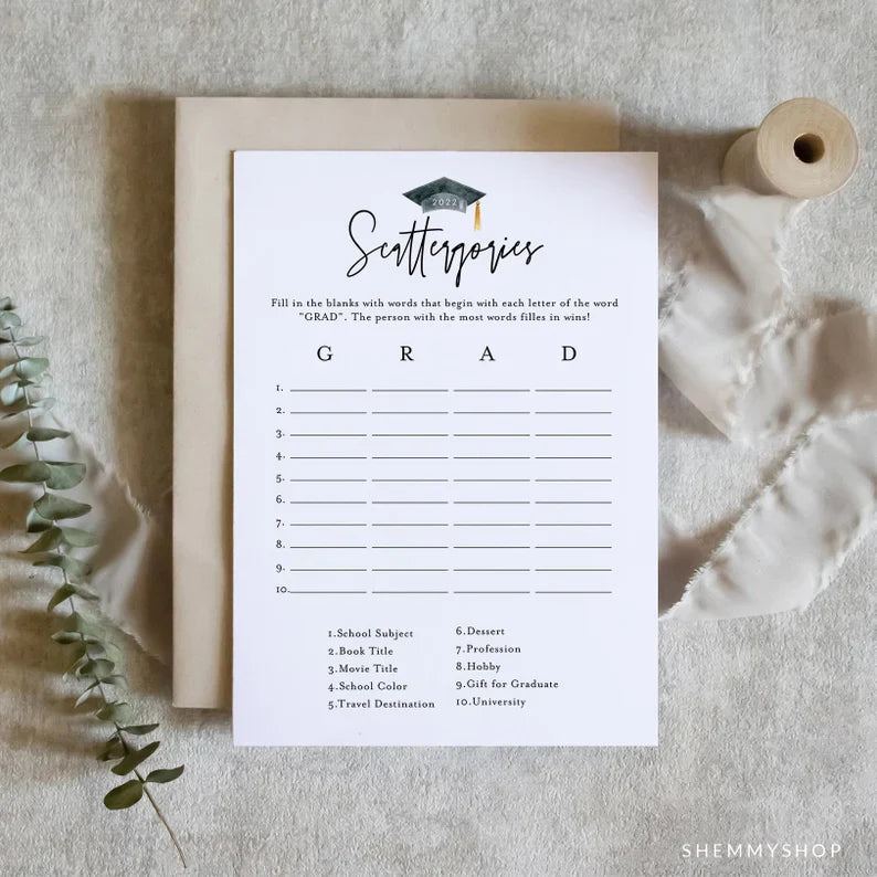 Online Graduation Party Games Bundle, Graduate Games Package, Fun Graduation Party Games, PDF JPEG PNG #Y22-GB1