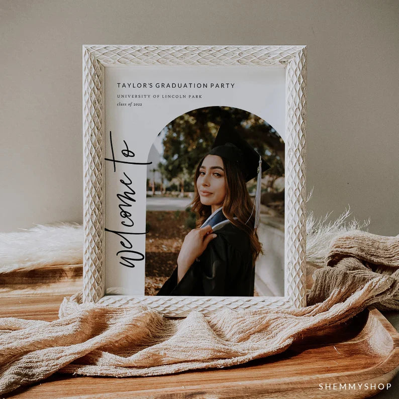 Online Graduation Welcome Sign Template, Printable Graduation Welcome, Welcome Sign Template, Welcome Poster PDF JPEG PNG #Y22-GWC2