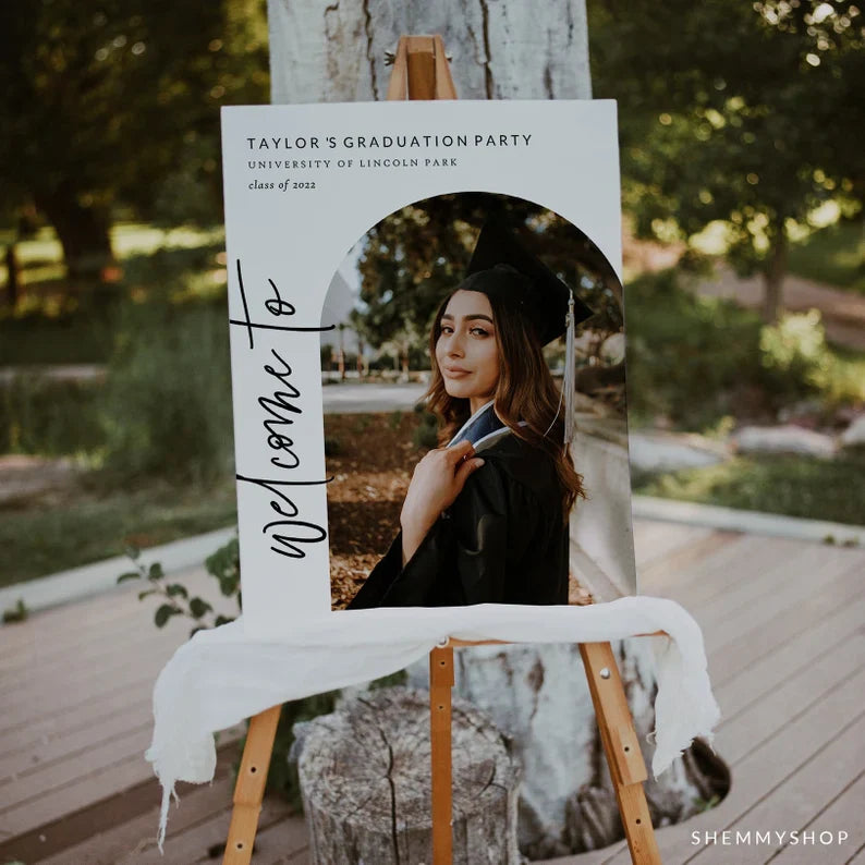 Online Graduation Welcome Sign Template, Printable Graduation Welcome, Welcome Sign Template, Welcome Poster PDF JPEG PNG #Y22-GWC2