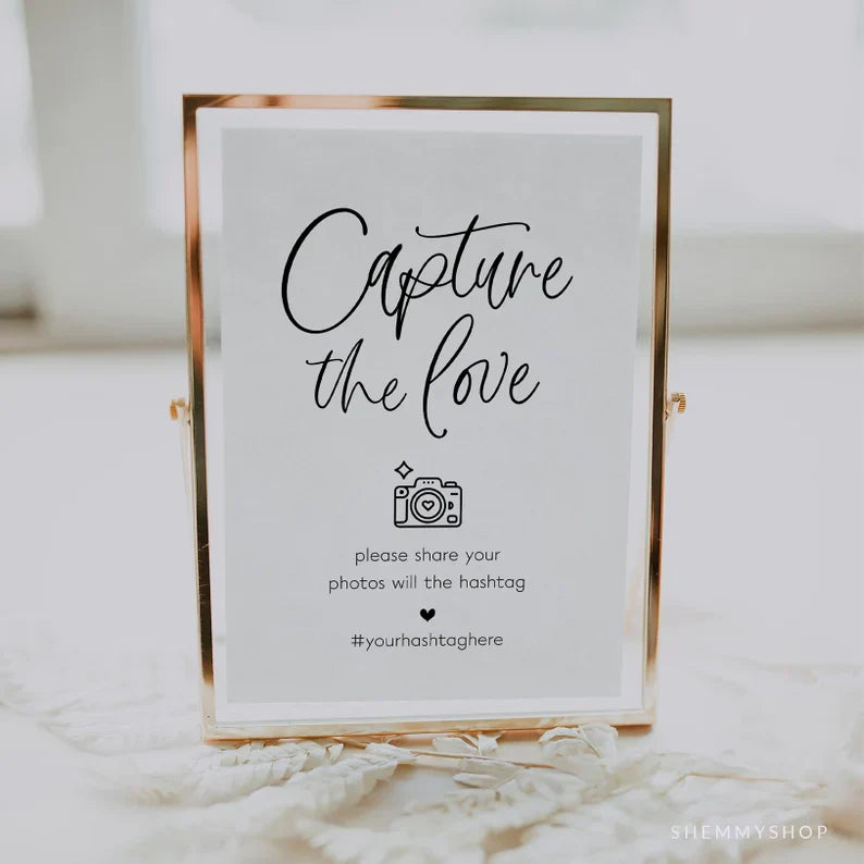 Online Wedding Signs Bundle Template, Minimalist Wedding Sign Bundle, Reception Sign Bundle PDF JPEG PNG #Y22-WS31-SET