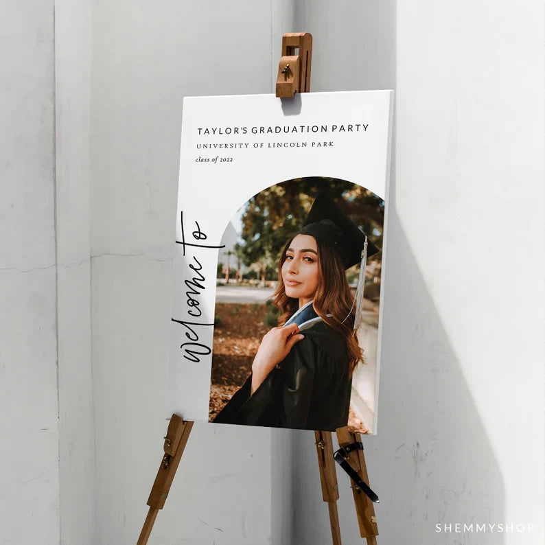 Online Graduation Welcome Sign Template, Printable Graduation Welcome, Welcome Sign Template, Welcome Poster PDF JPEG PNG #Y22-GWC2