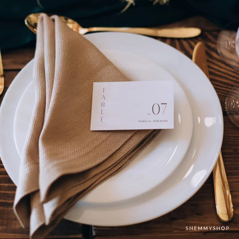 Online Minimalist Wedding Place Card Template, Wedding Place Card Printable, Place Card Template, Wedding Printable, PDF JPEG PNG #Y22-PC3