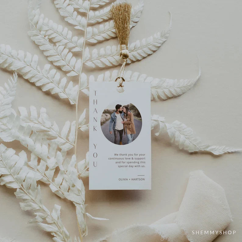 Online Minimalist Favor Tag for Bridal Shower or Wedding, Editable Thank You Tag, Wedding Thank You Tag, Printable, PDF JPEG PNG #Y22-FT1