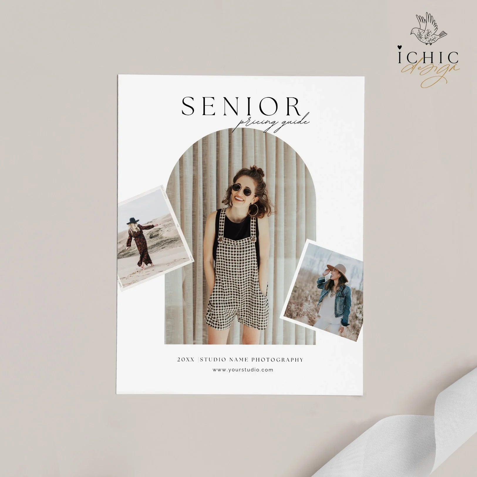 CANVA Senior Photography Pricing Template, Price Guide List for Photographers, Photography, Price Guide Template, Senior Minis #Y23-PG6-CANVA