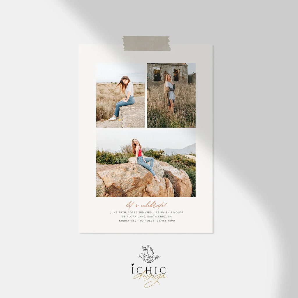 CANVA Graduation Announcement Template, Senior Card, Senior Graduation Announcement For Photography #Y23-SG1-CANVA