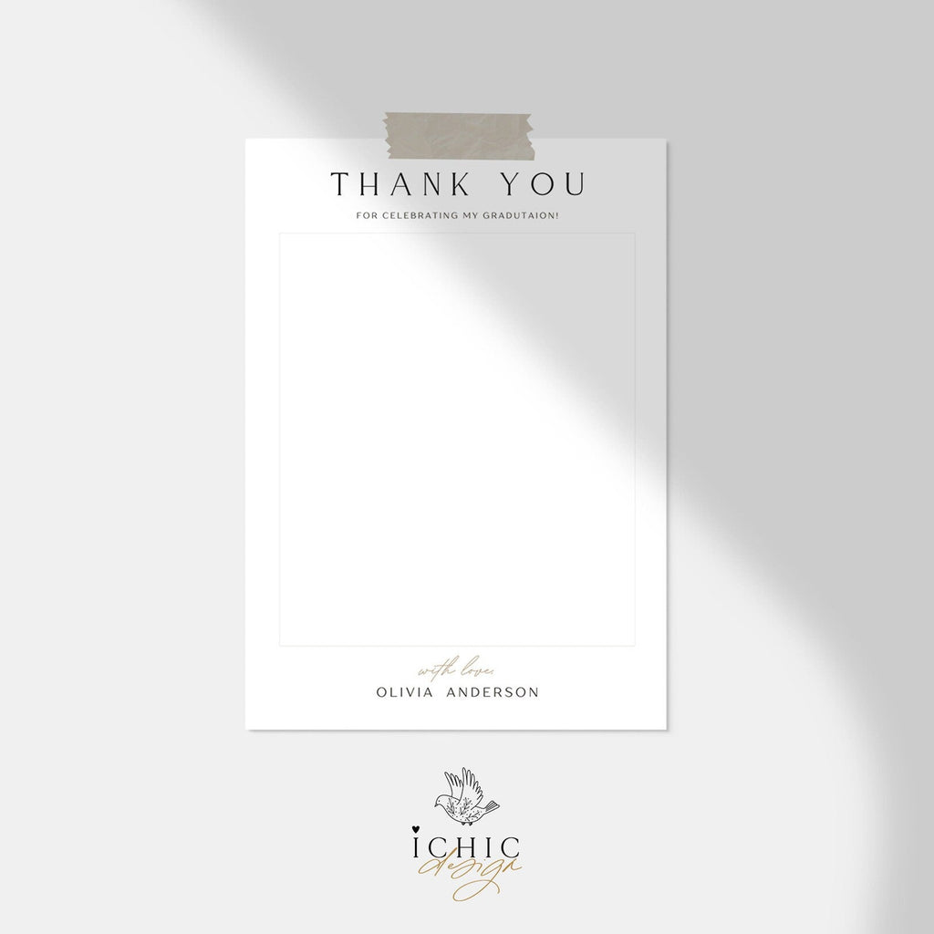 CANVA Thank You Graduation Announcement Template, Senior Card, Senior Graduation Announcement For Photography #Y23-SG3-CANVA