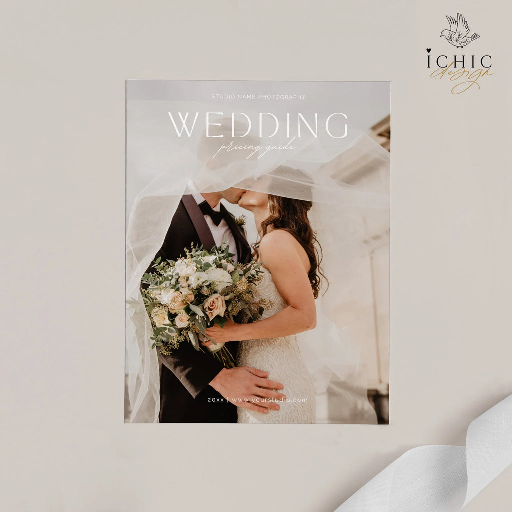 CANVA Template | Wedding Photography Pricing Template, Price Guide List for Photographers, Price Guide Template #Y23-PG13-CANVA