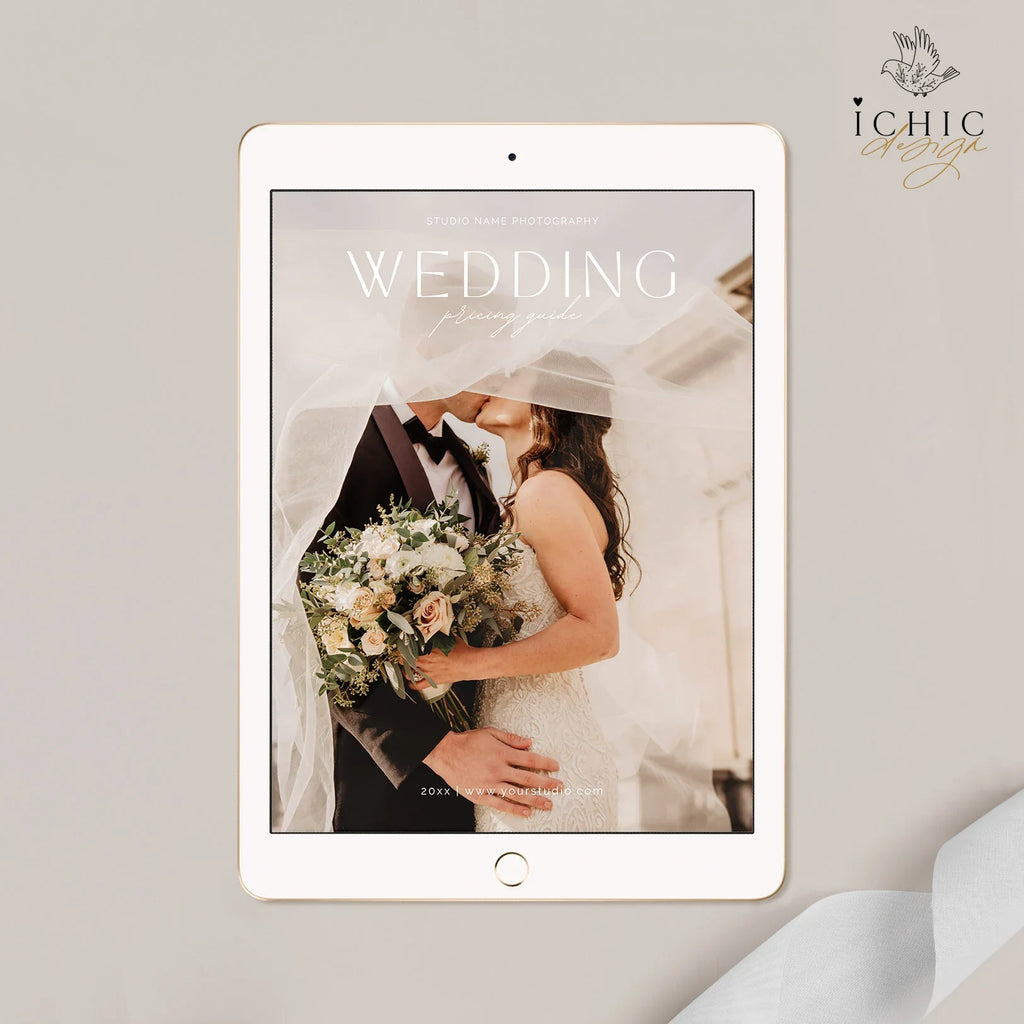 CANVA Template | Wedding Photography Pricing Template, Price Guide List for Photographers, Price Guide Template #Y23-PG13-CANVA