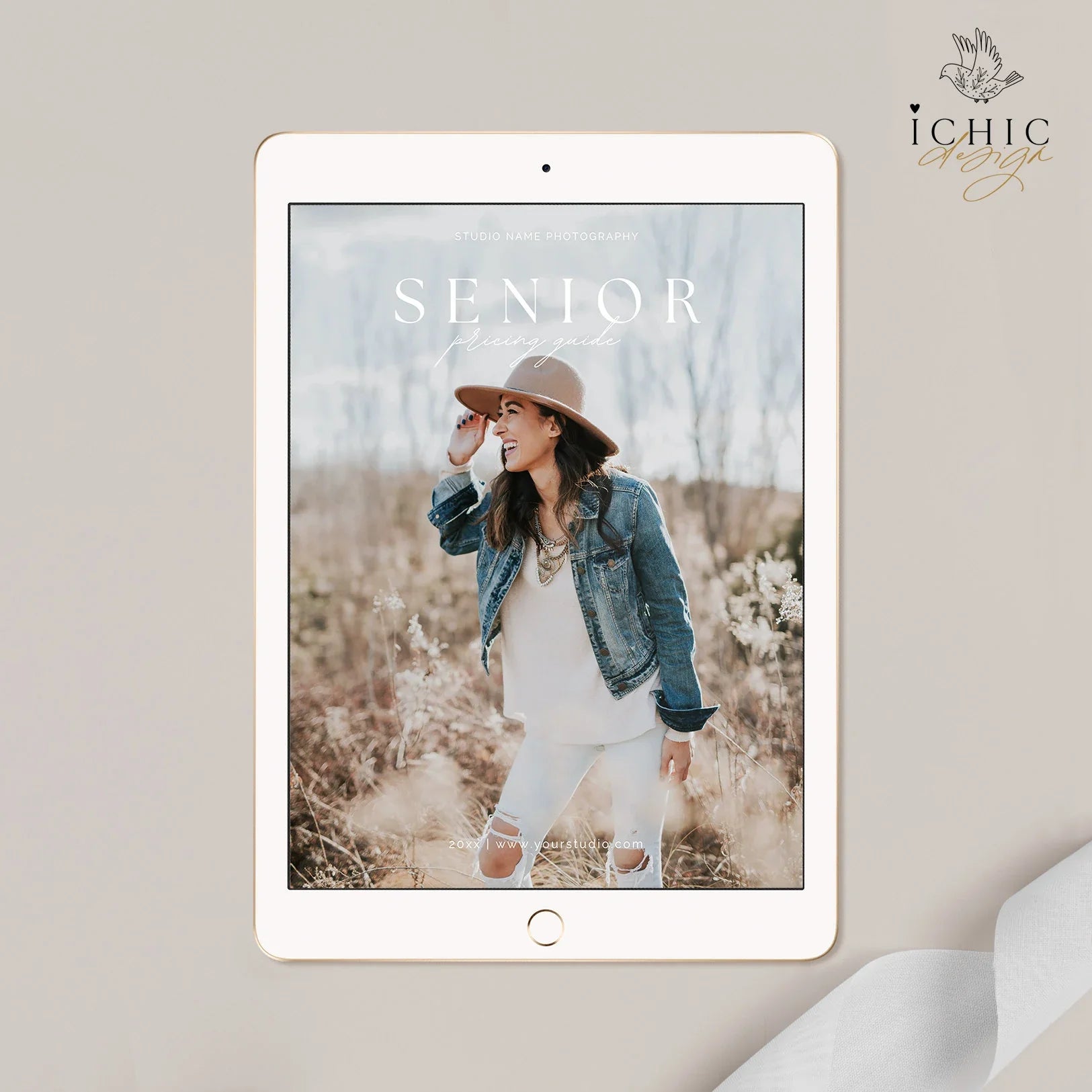 CANVA Template | Senior Photography Pricing Template, Price Guide List for Photographers, Price Guide Template, Senior Minis #Y23-PG16-CANVA