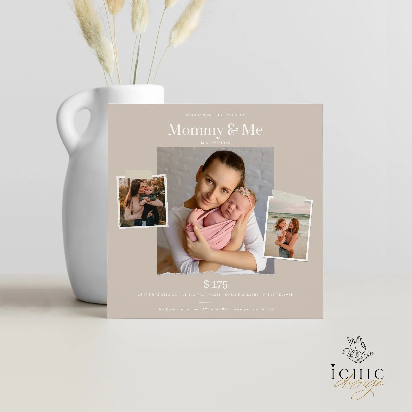 CANVA Template | Mothers Day Mini Session Template, Mom and Me Minis, Mother Day Template, Mini Session #Y23-MB1-CANVA