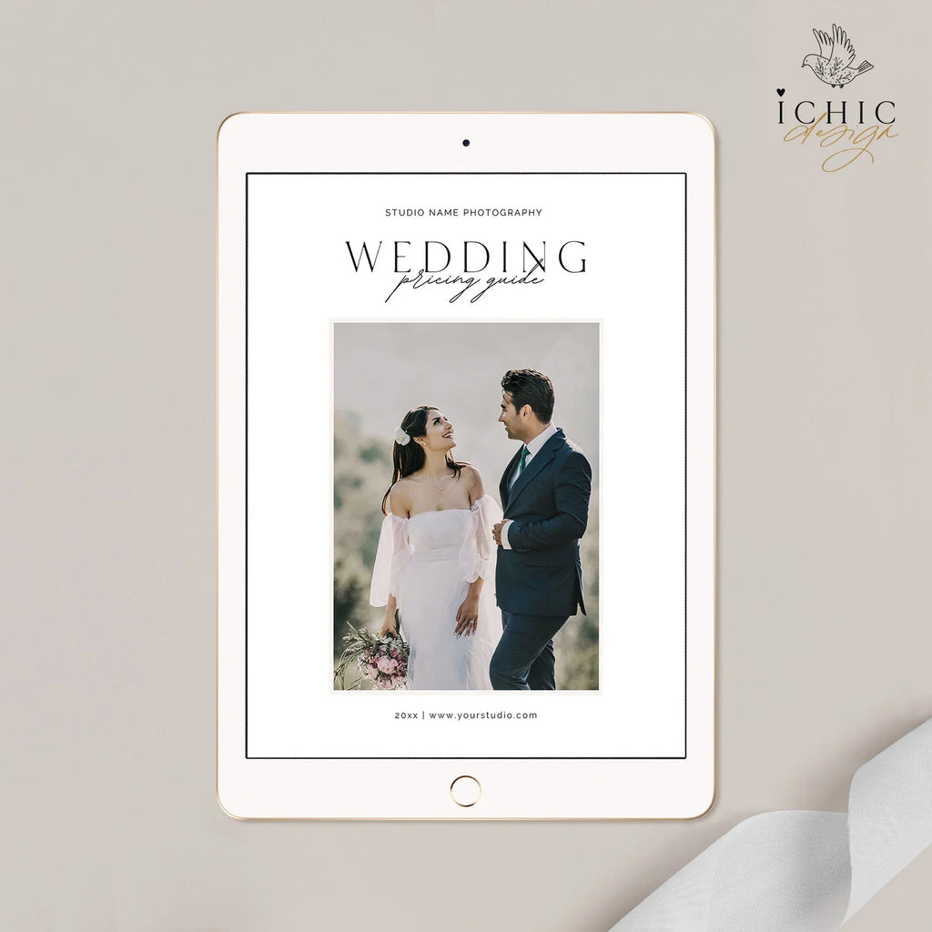 CANVA Photography Pricing Template, Price Guide List for Photographers, Photography, Price Guide Template, Wedding Minis #Y23-PG7-CANVA