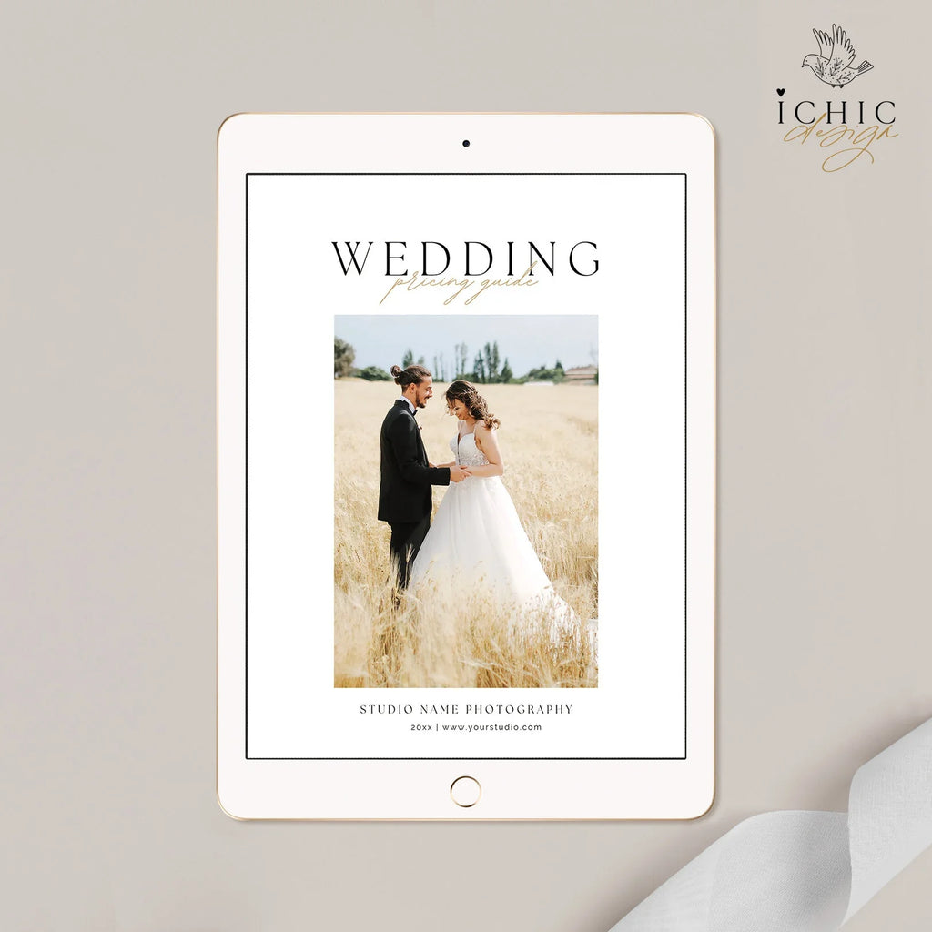 CANVA Template | Wedding Photography Pricing Template, Price Guide List for Photographers, Price Guide Template #Y23-PG17-CANVA