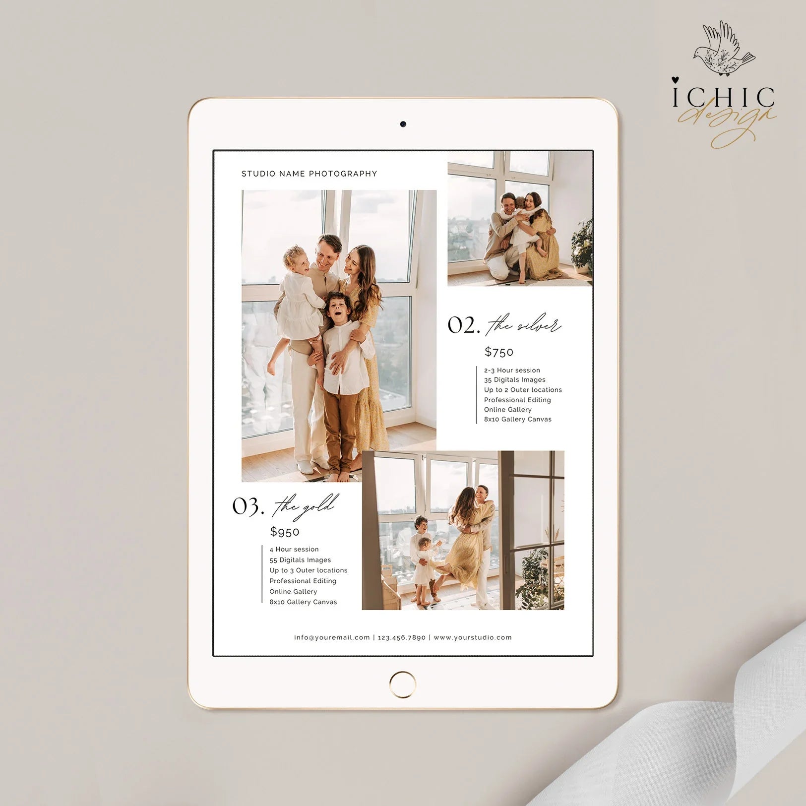 CANVA Template | Family Photography Pricing Template, Price Guide List for Photographers, Price Guide Template, Family Minis #Y23-PG15-CANVA