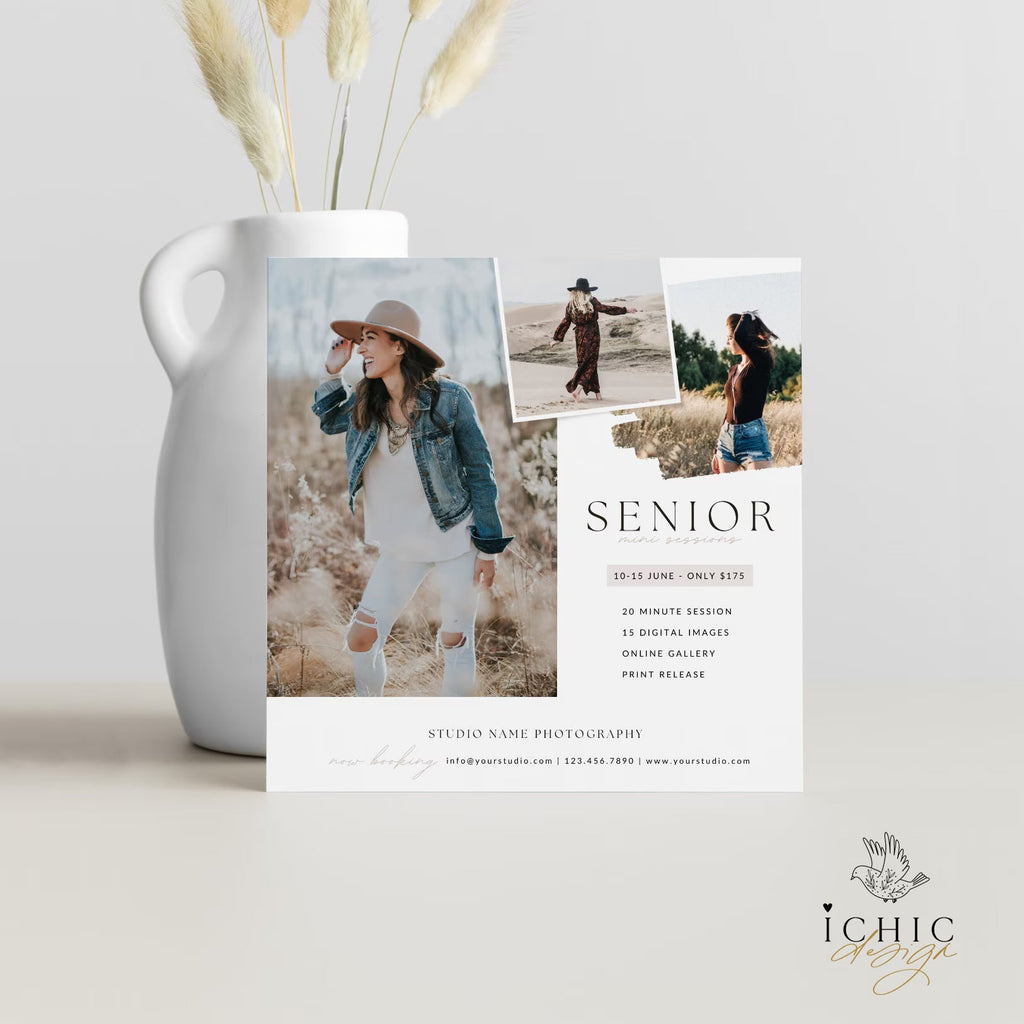 CANVA Template | Senior Mini Sessions Template, Senior Minis, Graduation Mini Session Template, Mini Session #Y23-MB3-CANVA