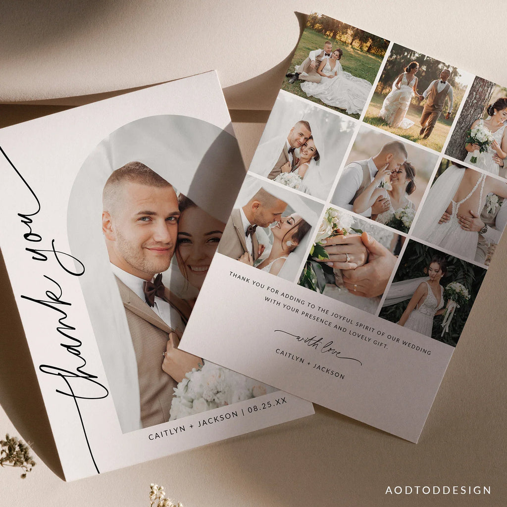 Thank You Card Template, New Beginning, Thank You, Card, Board, Blog, Wedding, Photography, Photoshop, PSD, DIY #Y23-T1-PSD